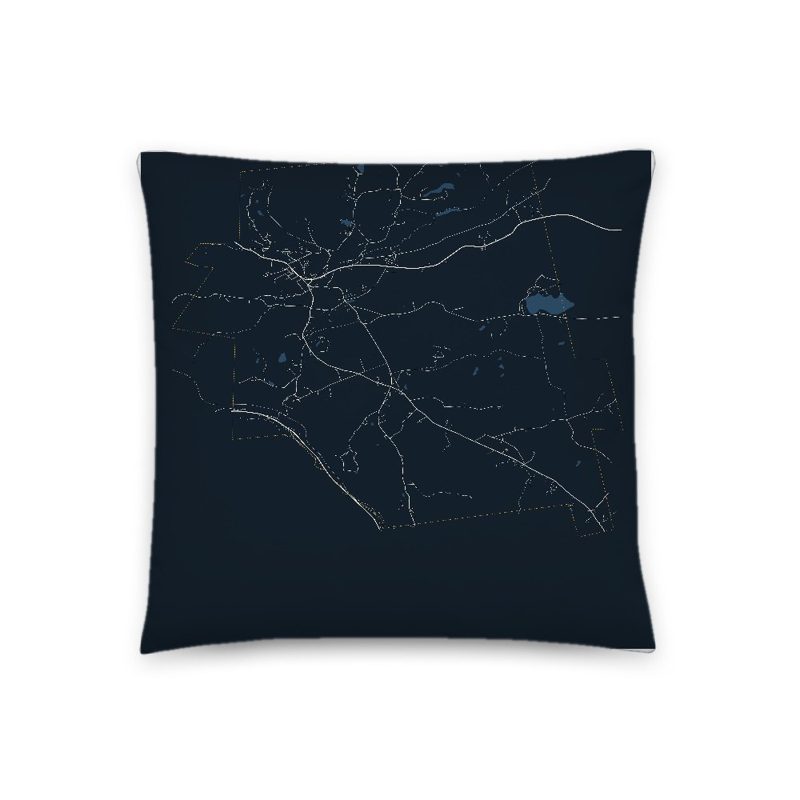Marlborough Map Throw Pillow