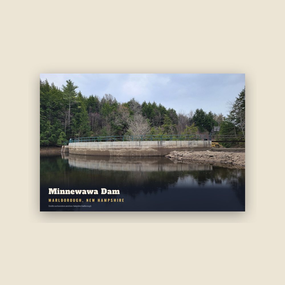 Marlborough Minnewawa Dam Postcard
