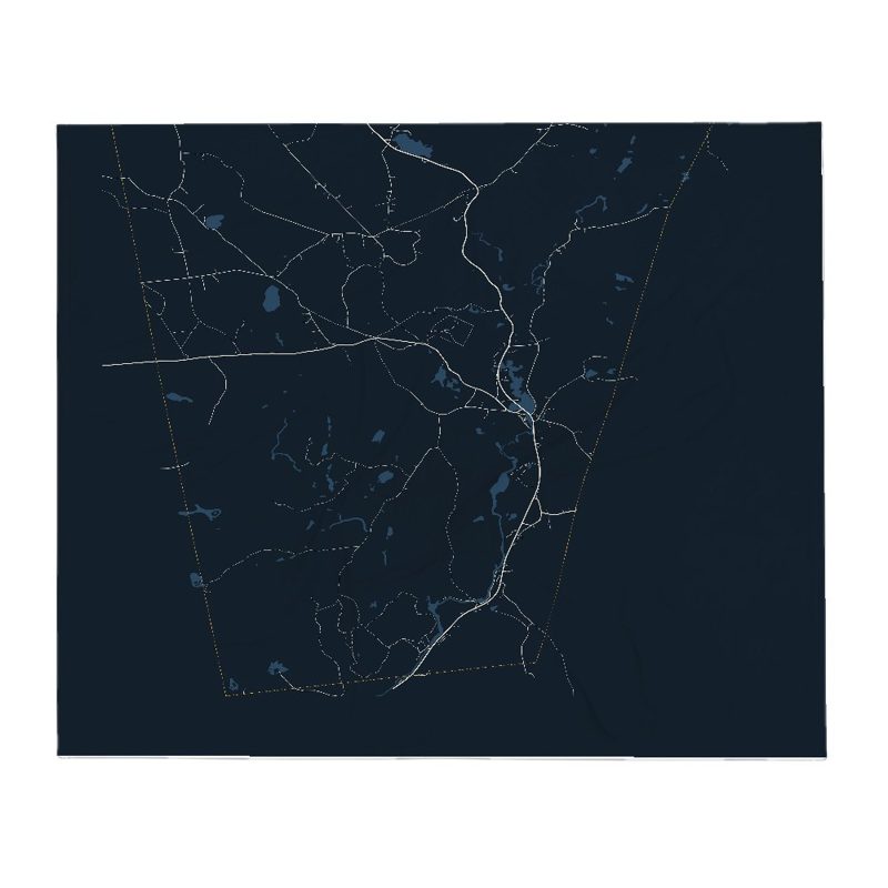 Marlow Street Map Throw Blanket