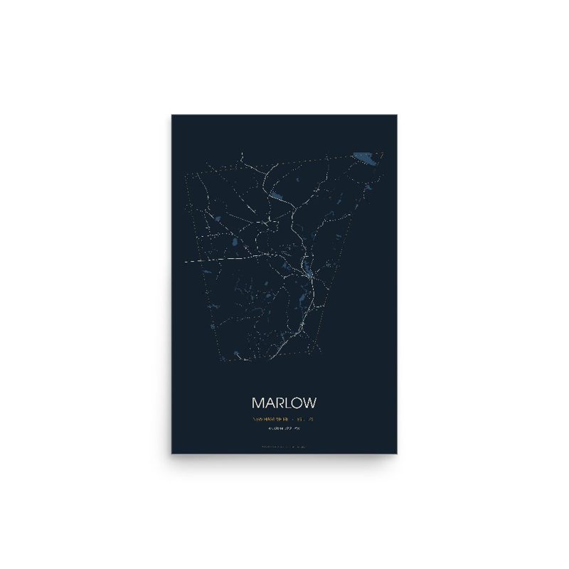 Marlow Street Map Poster · Midnight