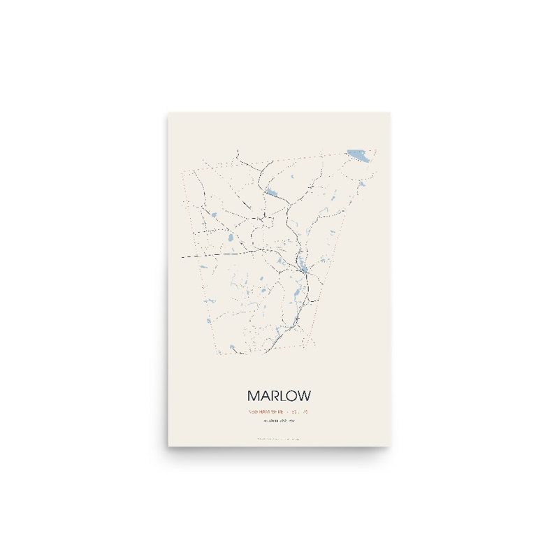 Marlow Street Map Poster · Linen