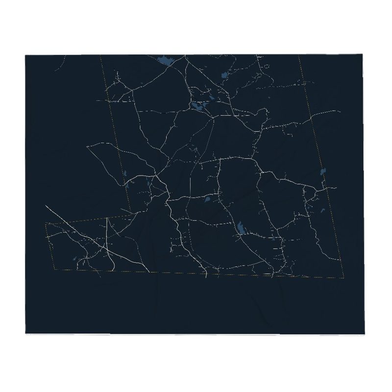 Mason Street Map Throw Blanket