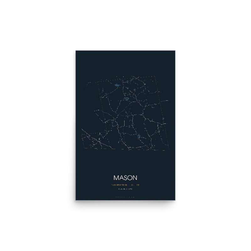 Mason Street Map Poster · Midnight