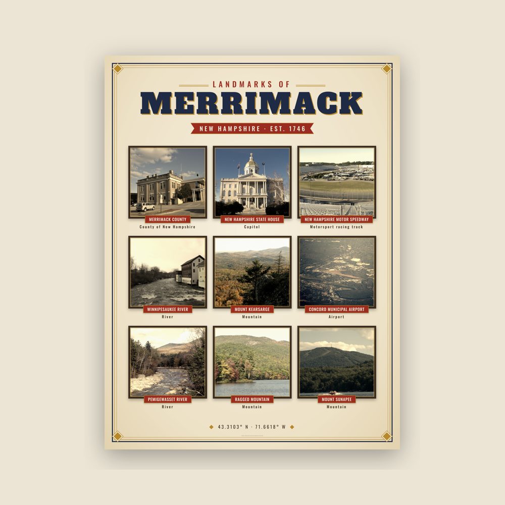 Merrimack Landmarks Photo Poster