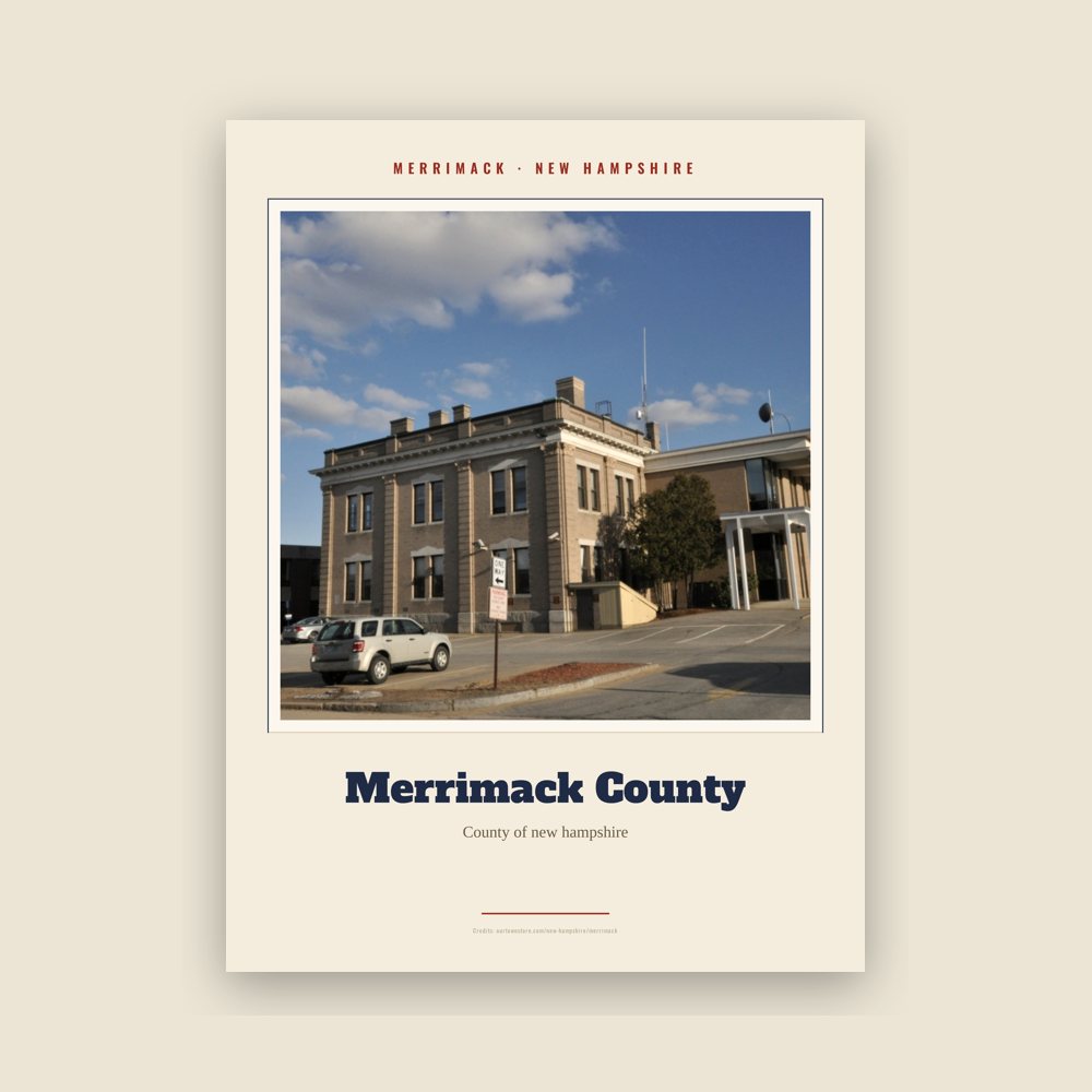Merrimack Merrimack County Landmark Print