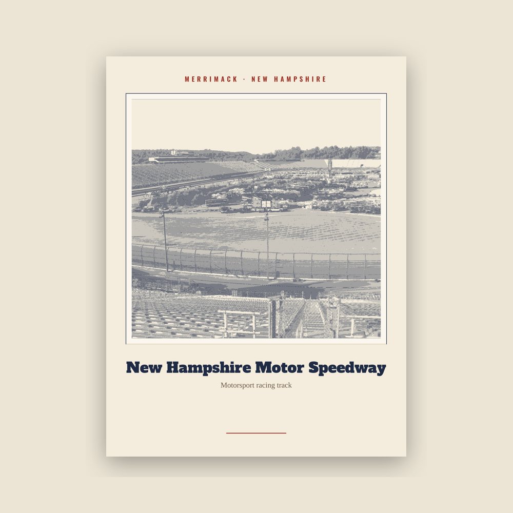 Merrimack New Hampshire Motor Speedway Landmark Print