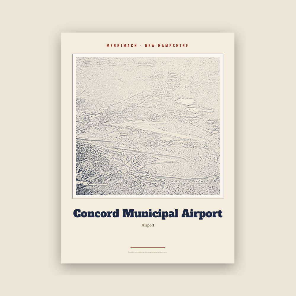 Merrimack Concord Municipal Airport Landmark Print