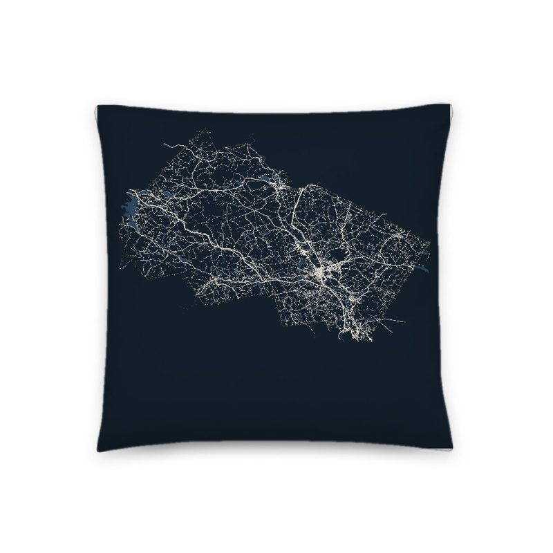 Merrimack Map Throw Pillow