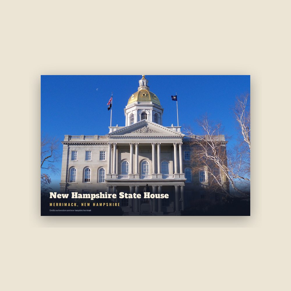 Merrimack New Hampshire State House Postcard