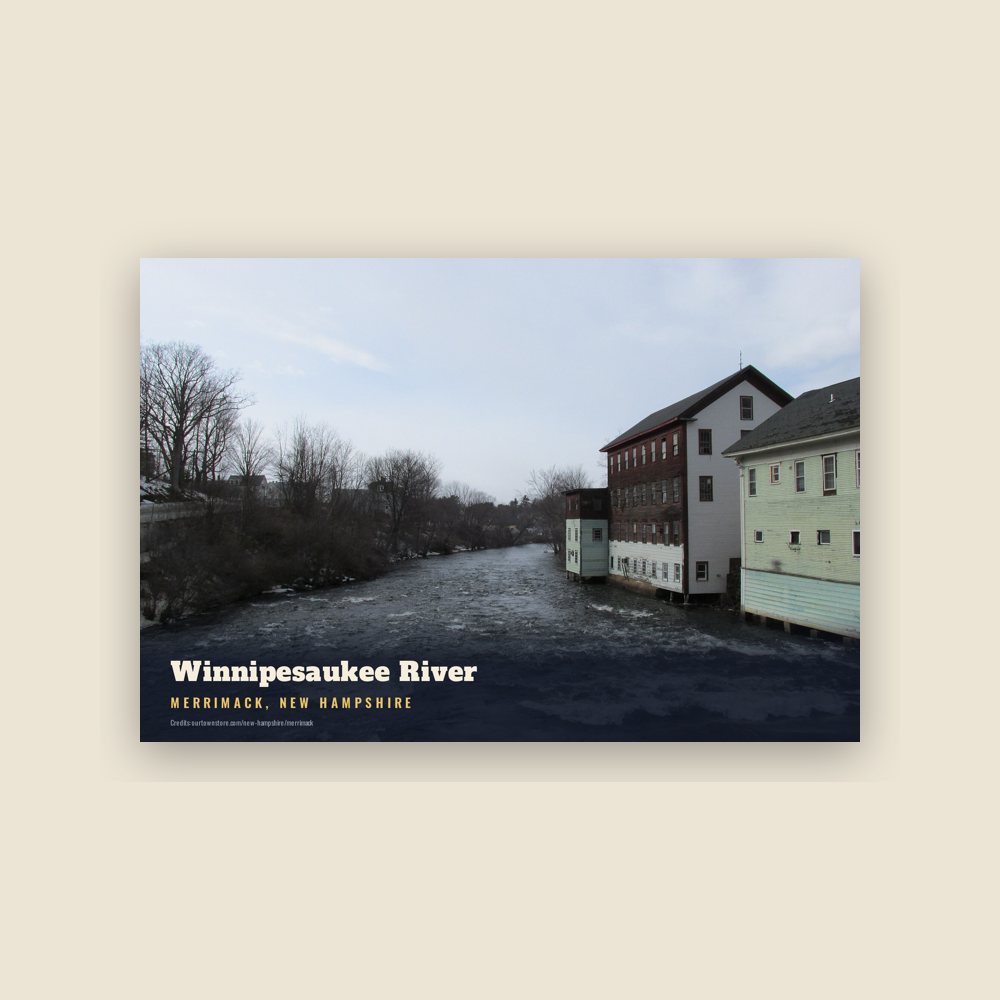 Merrimack Winnipesaukee River Postcard