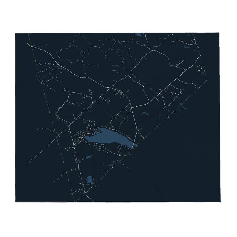 Middleton Street Map Throw Blanket