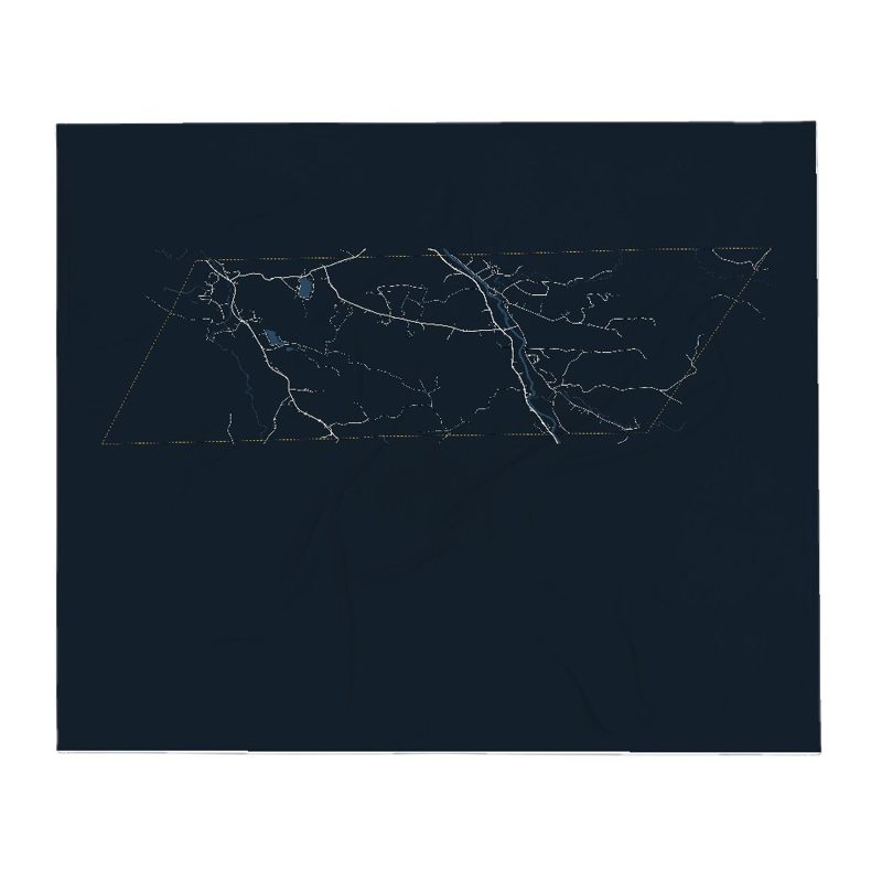 Milan Street Map Throw Blanket