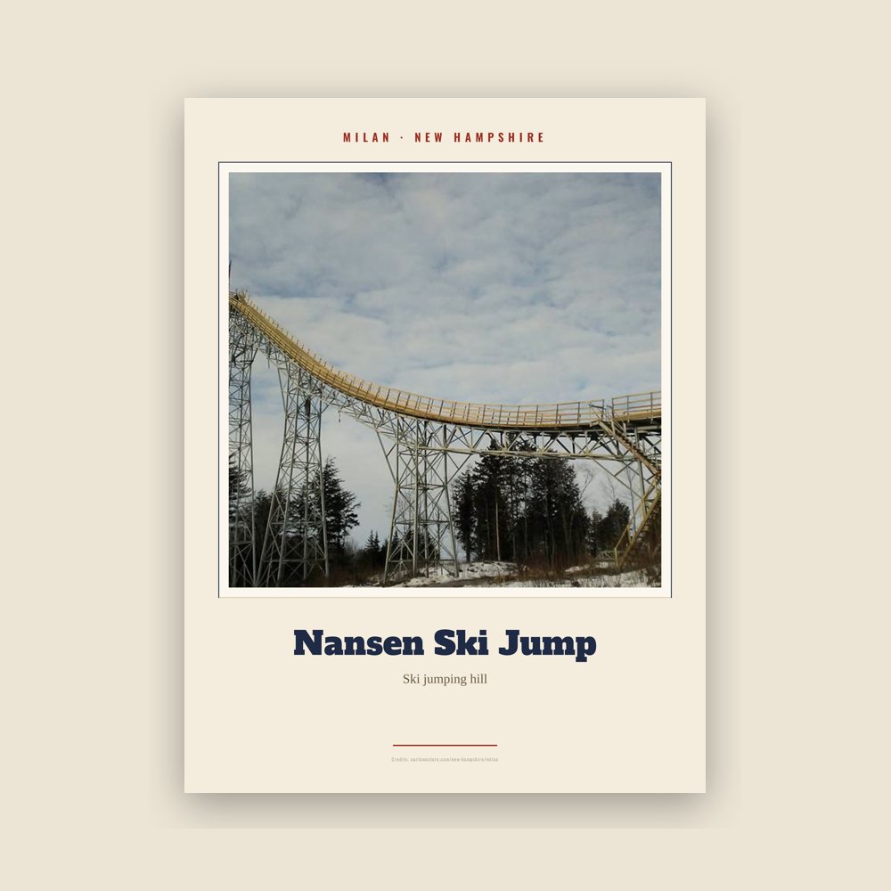 Milan Nansen Ski Jump Landmark Print
