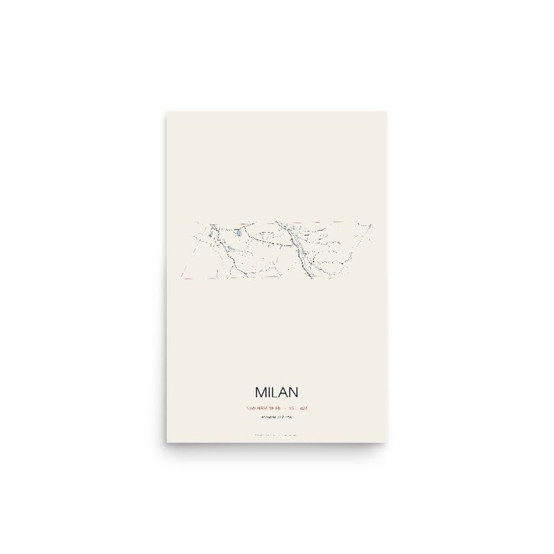 Milan Street Map Poster · Linen