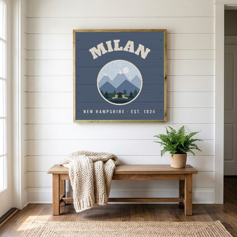 Milan Hometown Wood Sign