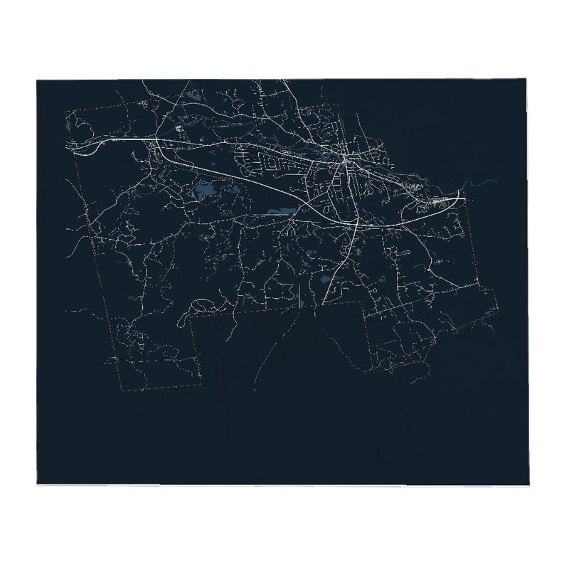 Milford Street Map Throw Blanket