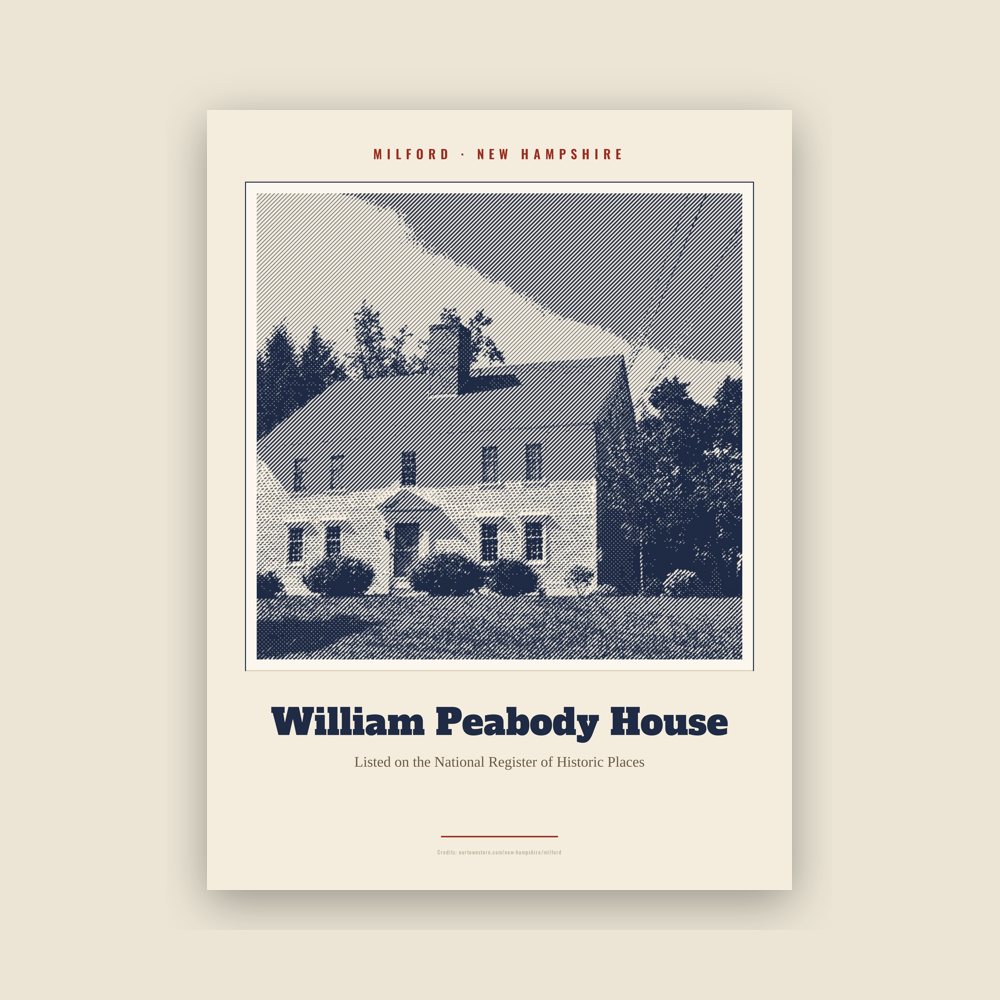 Milford William Peabody House Landmark Print