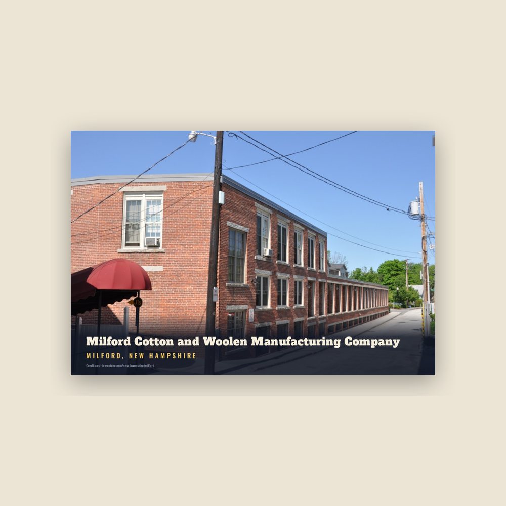 Milford Milford Cotton and Woolen Manufacturing Company Postcard