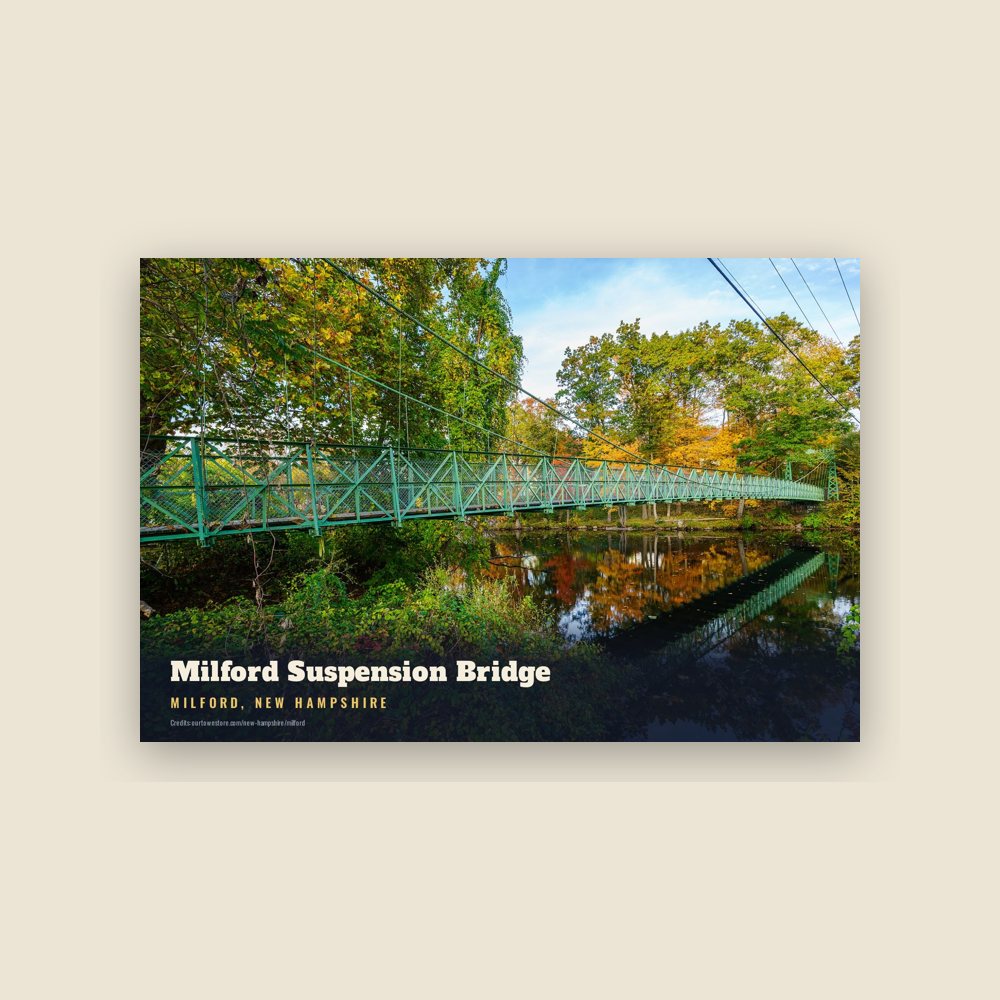 Milford Milford Suspension Bridge Postcard