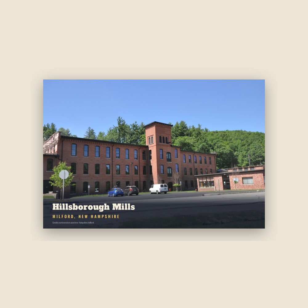 Milford Hillsborough Mills Postcard