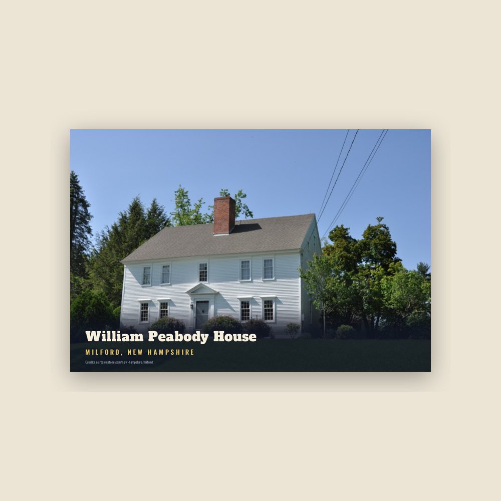 Milford William Peabody House Postcard