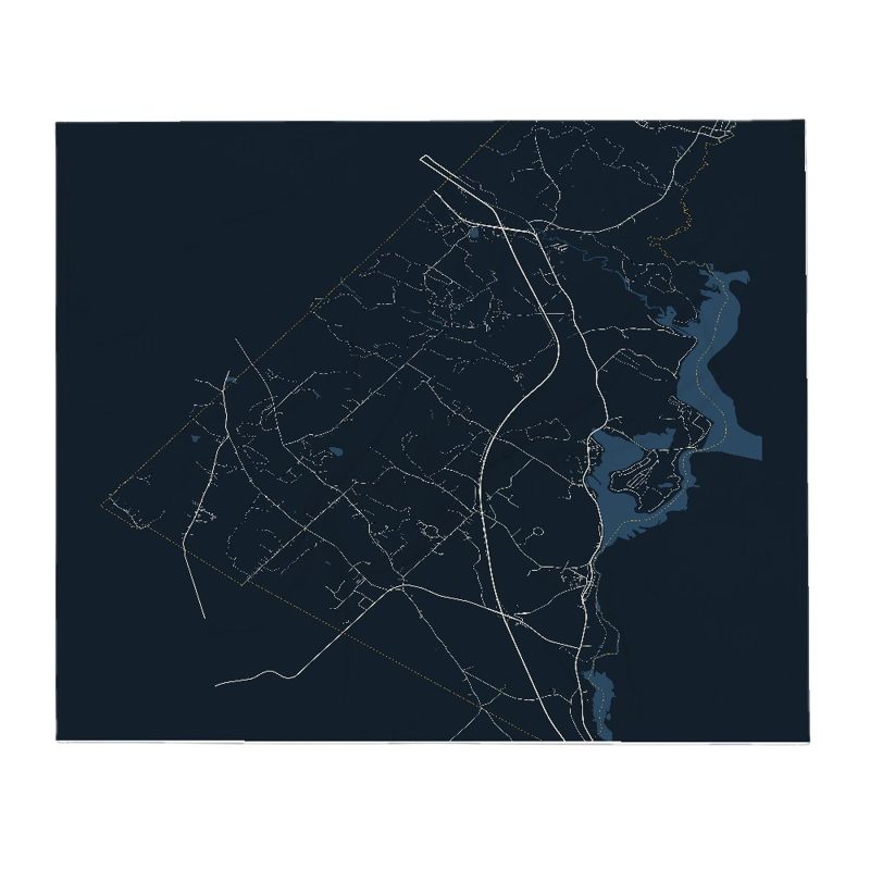 Milton Street Map Throw Blanket