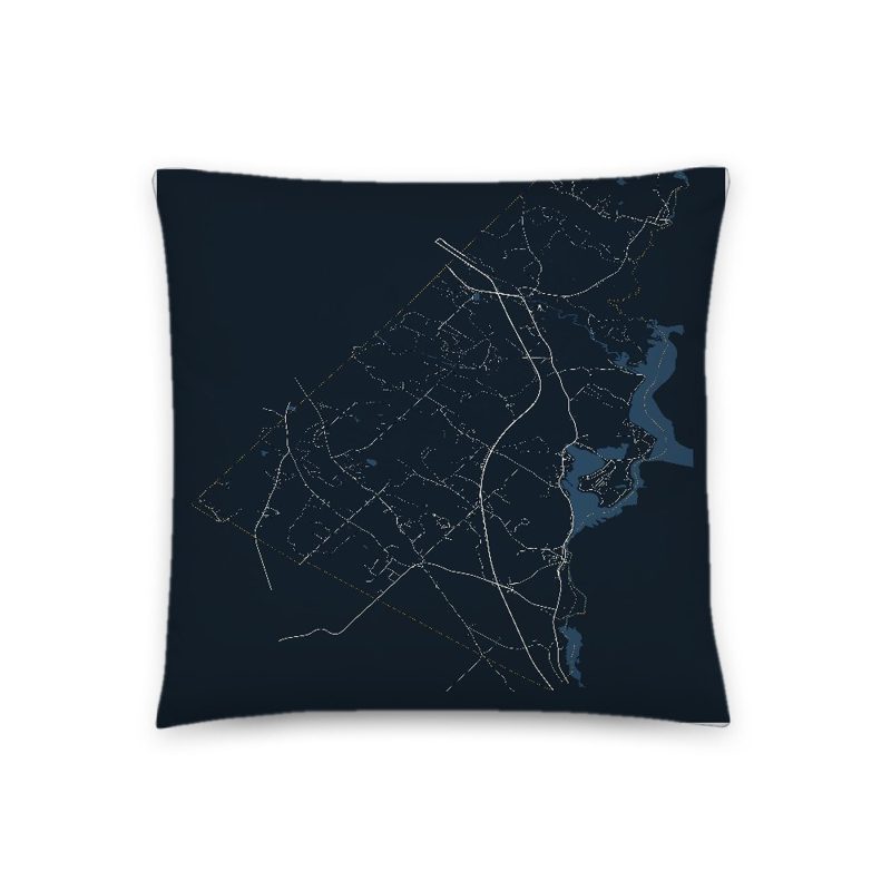 Milton Map Throw Pillow