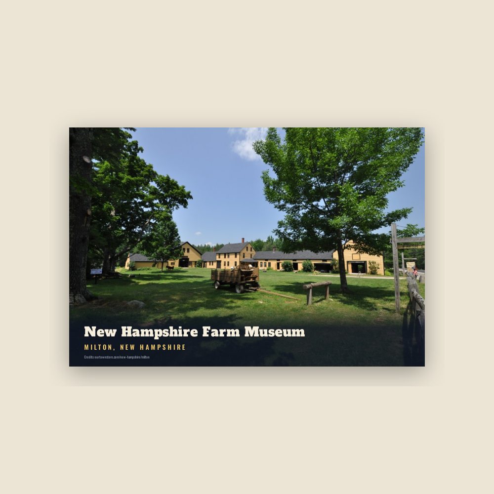 Milton New Hampshire Farm Museum Postcard