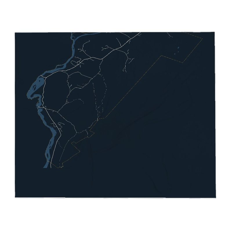 Monroe Street Map Throw Blanket