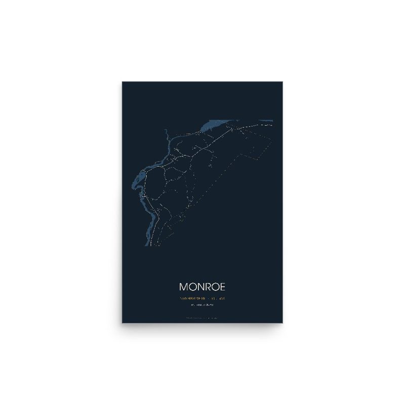 Monroe Street Map Poster · Midnight