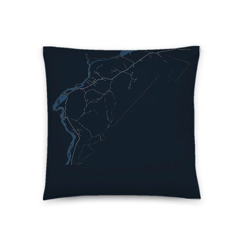 Monroe Map Throw Pillow
