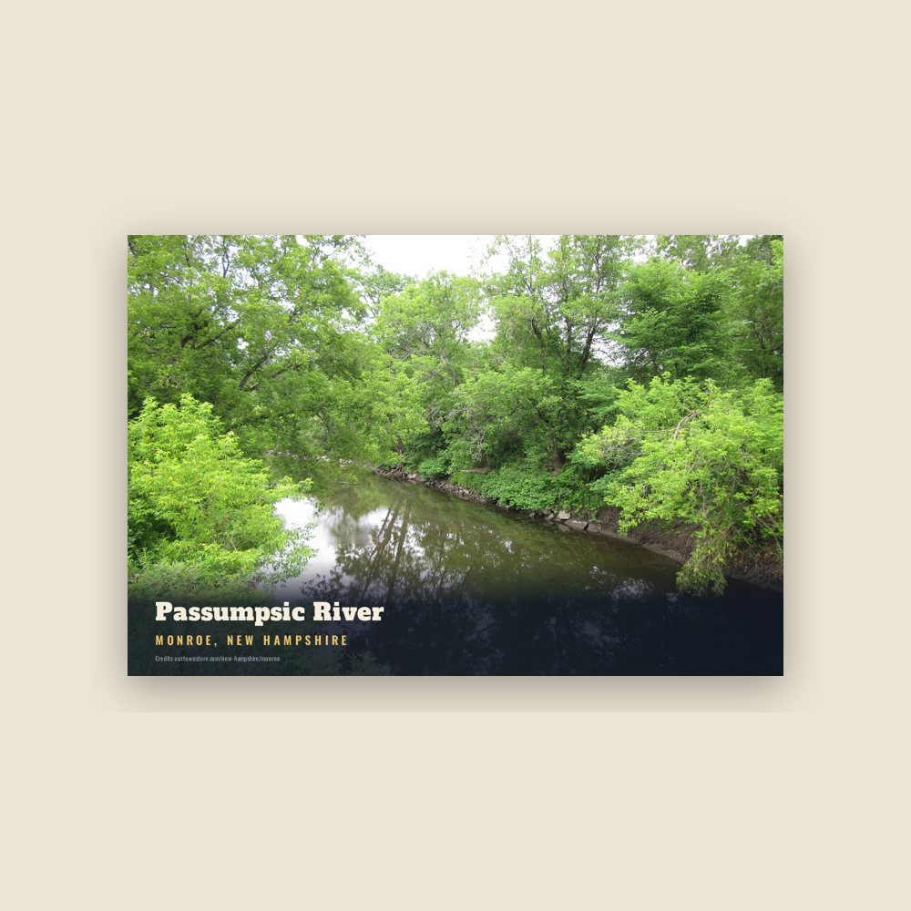 Monroe Passumpsic River Postcard