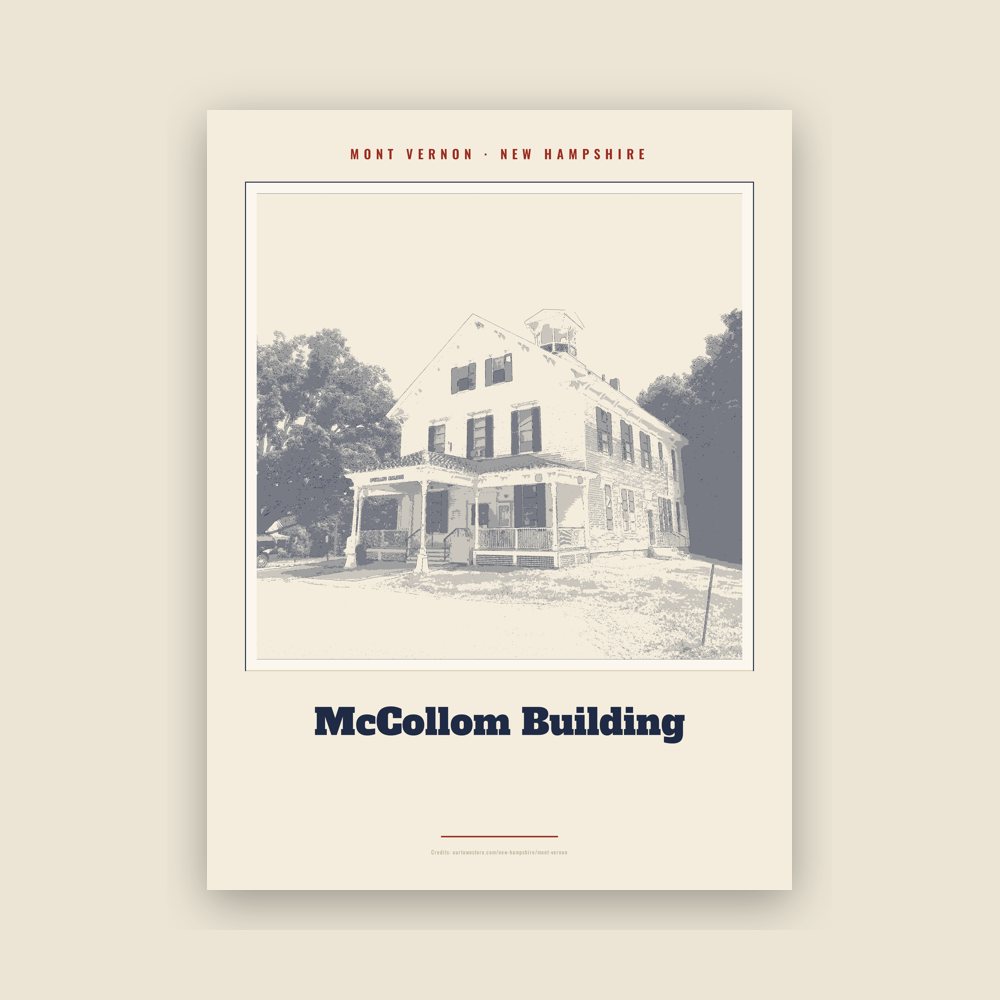 Mont Vernon McCollom Building Landmark Print