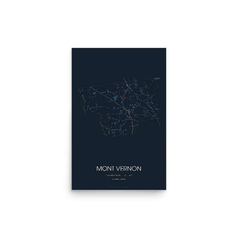 Mont Vernon Street Map Poster · Midnight