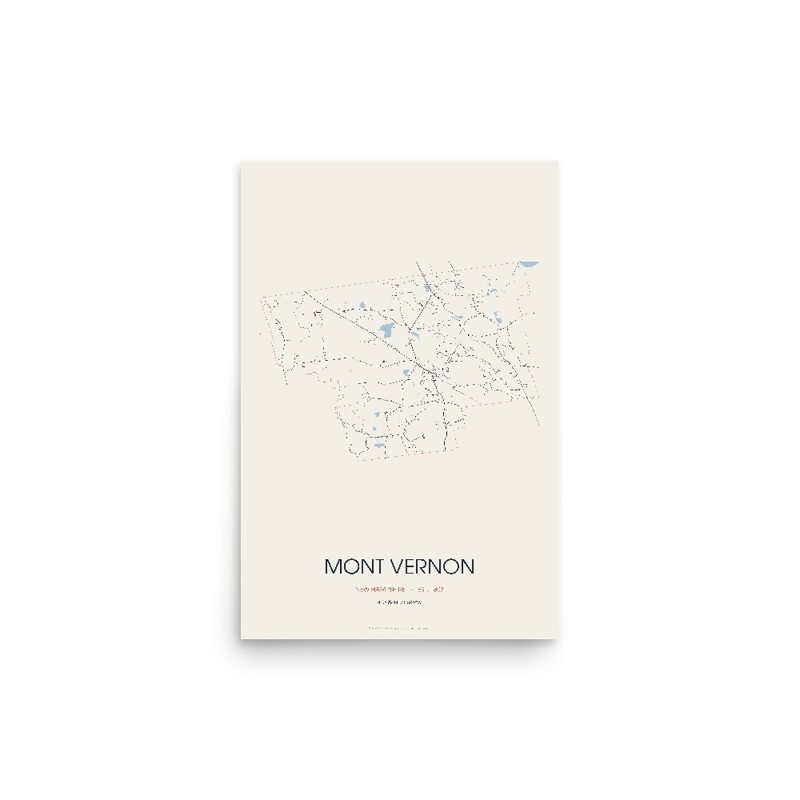 Mont Vernon Street Map Poster · Linen