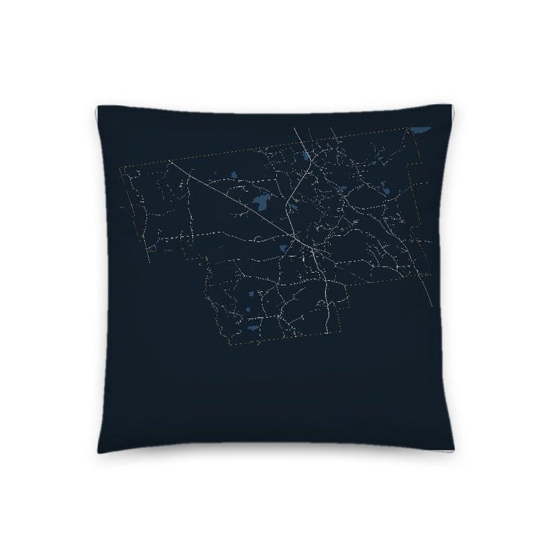 Mont Vernon Map Throw Pillow