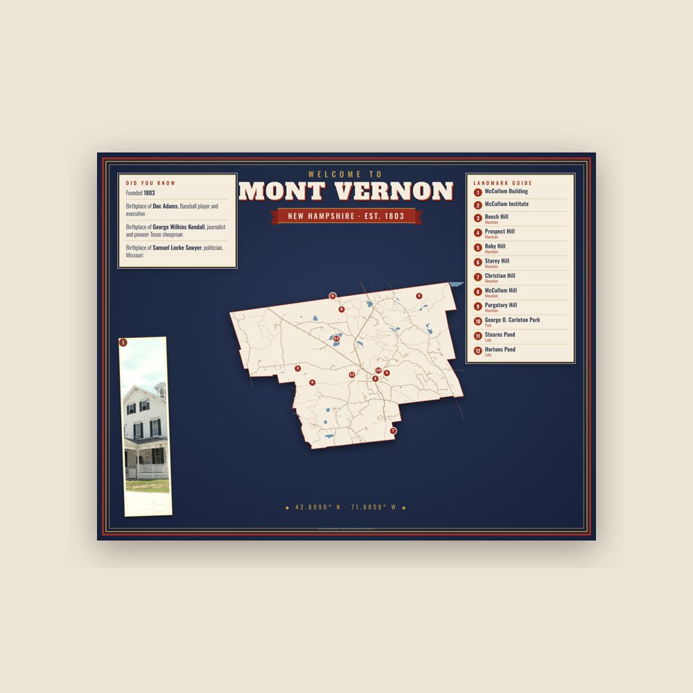 Mont Vernon Map Placemat