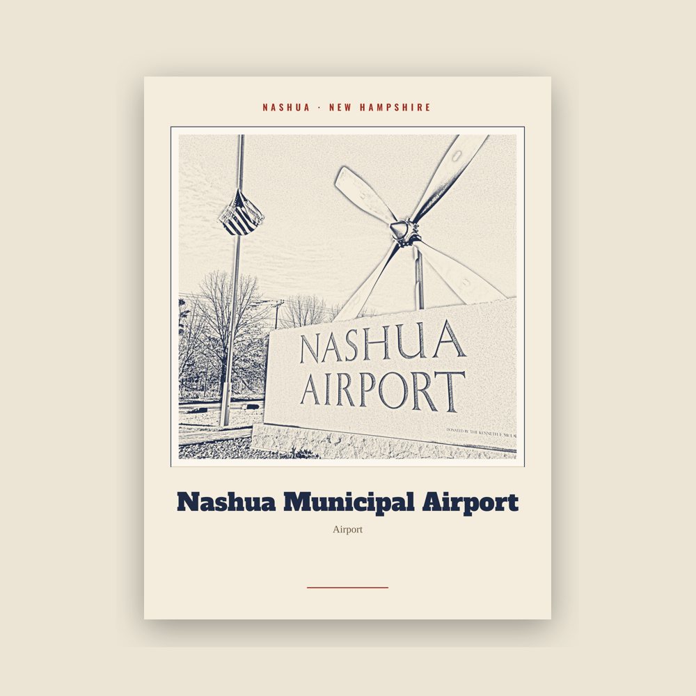 Nashua Nashua Municipal Airport Landmark Print