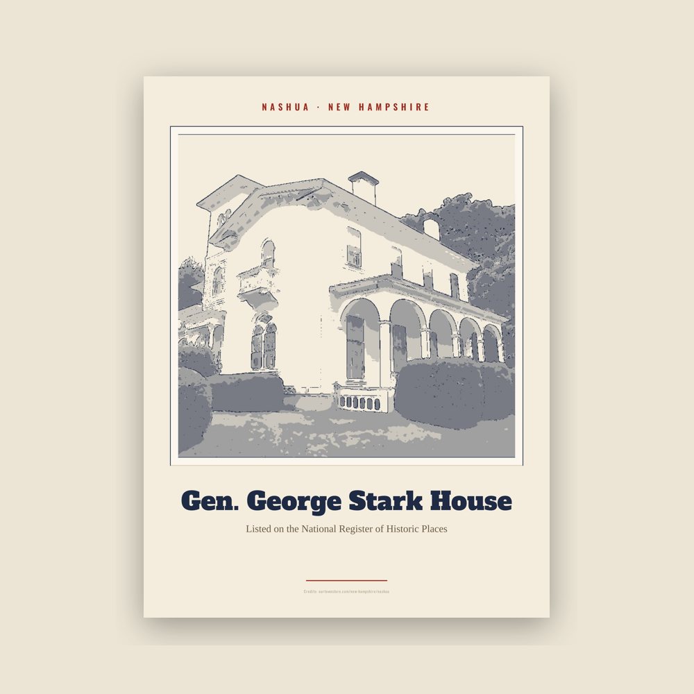 Nashua Gen. George Stark House Landmark Print