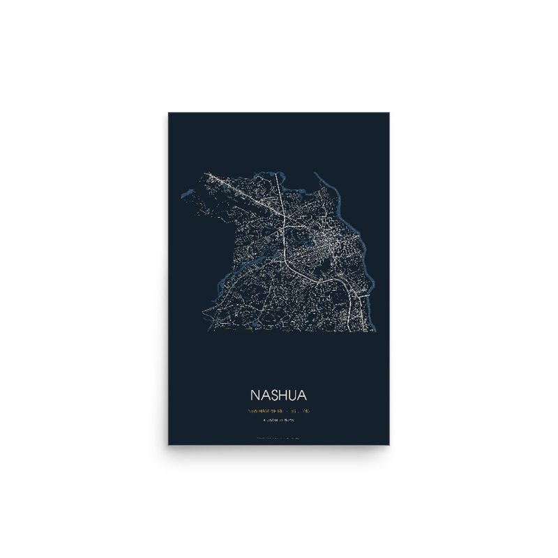 Nashua Street Map Poster · Midnight
