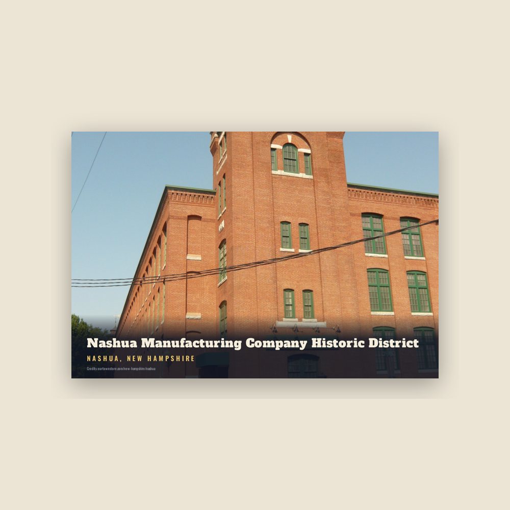 Nashua Nashua Manufacturing Company Historic District Postcard