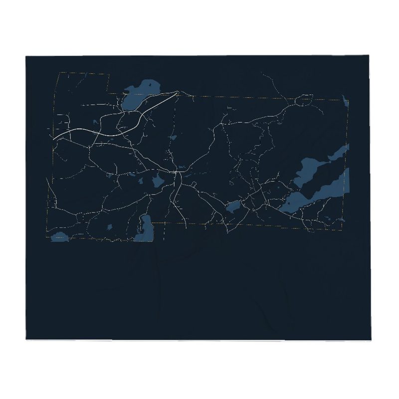 Nelson Street Map Throw Blanket