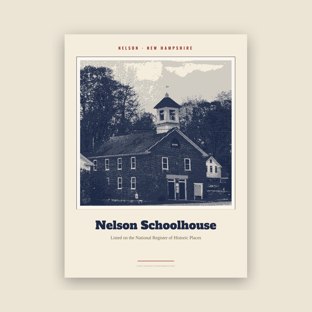 Nelson Nelson Schoolhouse Landmark Print