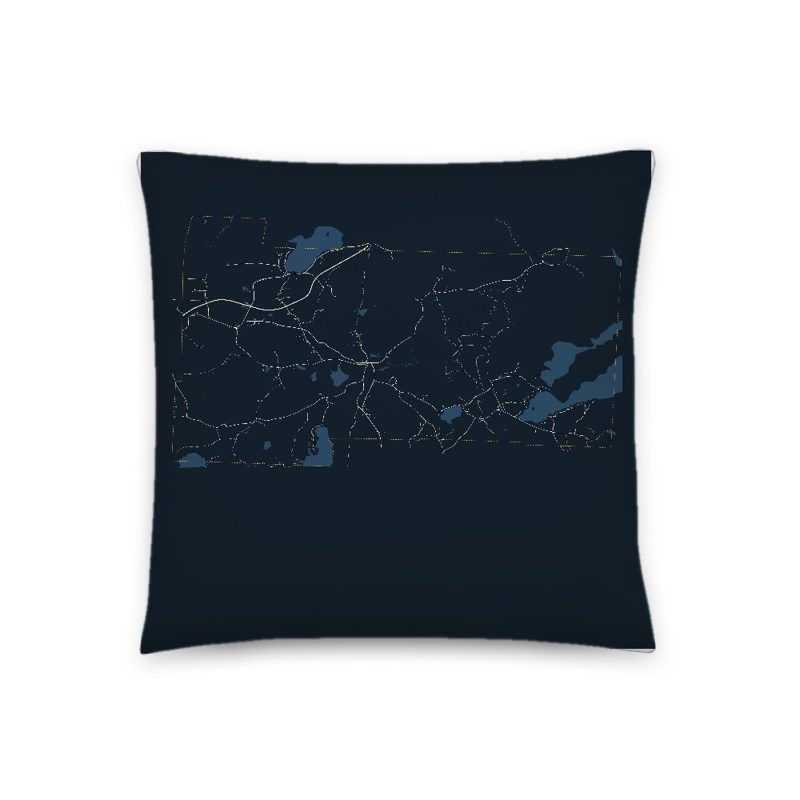 Nelson Map Throw Pillow