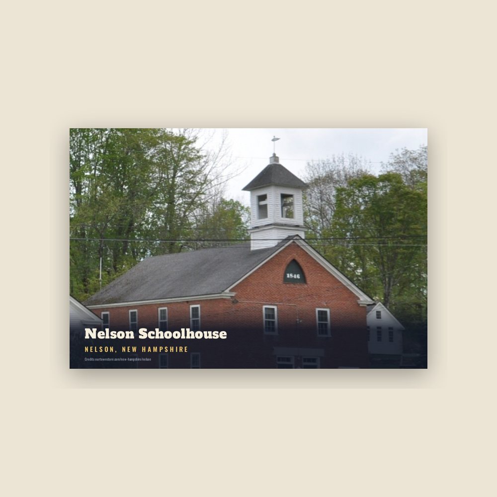 Nelson Nelson Schoolhouse Postcard