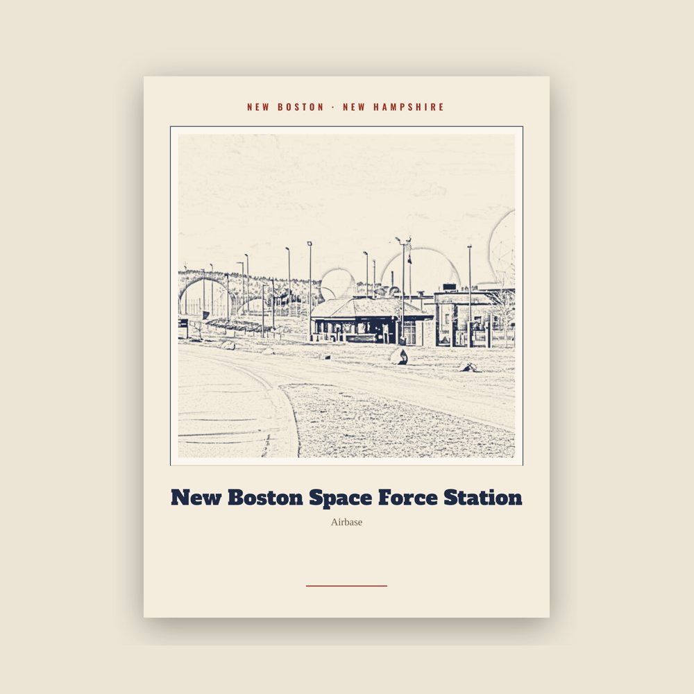 New Boston New Boston Space Force Station Landmark Print