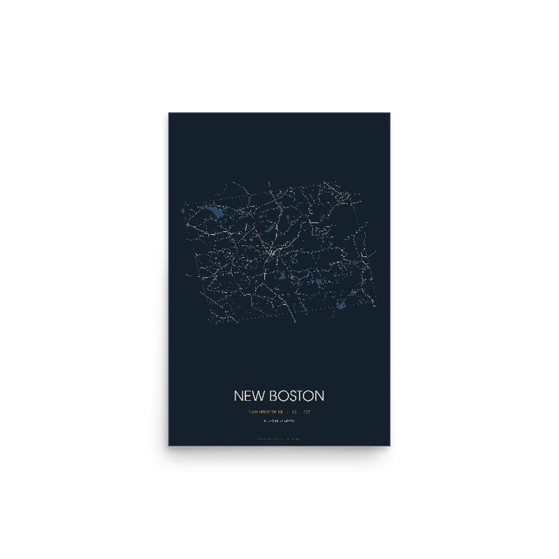New Boston Street Map Poster · Midnight