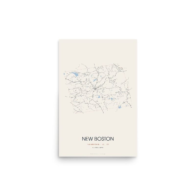 New Boston Street Map Poster · Linen
