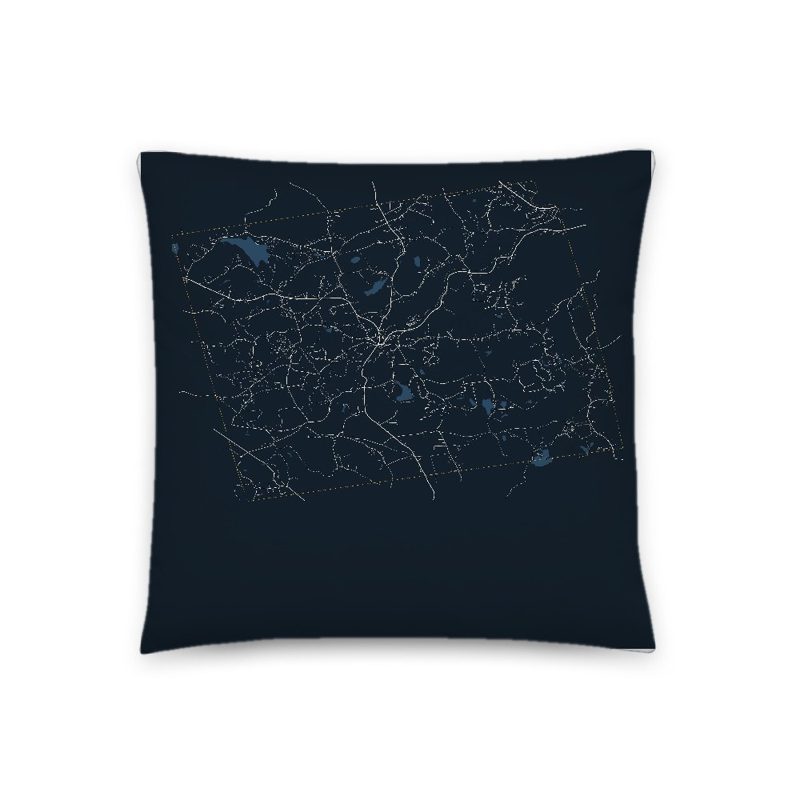 New Boston Map Throw Pillow