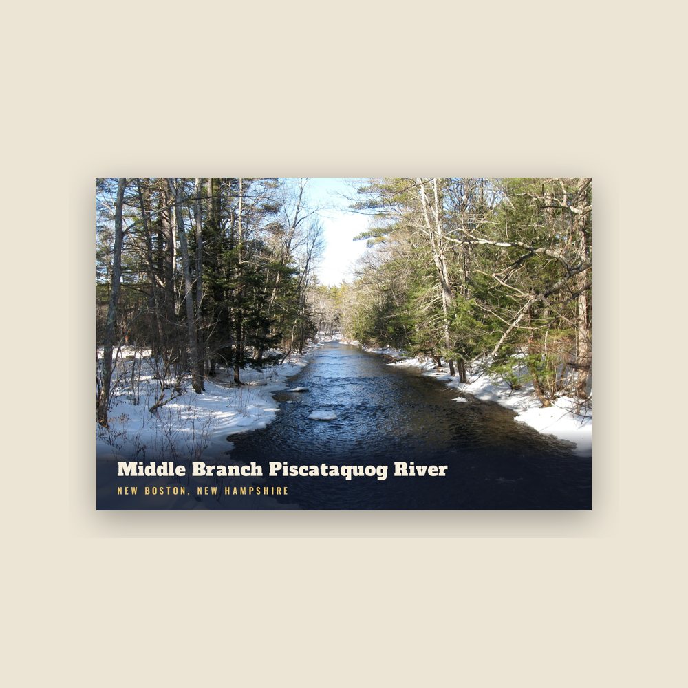 New Boston Middle Branch Piscataquog River Postcard